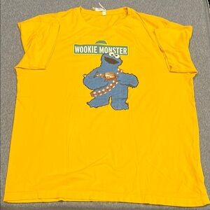 ATC Wookie Monster yellow t-shirt, size large.